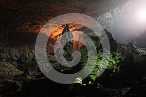 Thien Cung Cave, Halong Bay, Vietnam photo